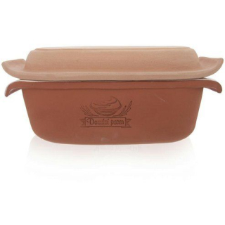 Forma 33x16cm na chléb Orion, víko, neglazovaná keramika