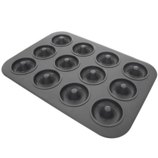 Forma 12ks DONUT, Grande, nepřilnavý povrch, kov