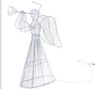 Anděl 34x21x7cm, LED osvětlení, baterie 2AA nevloženy, drátěný