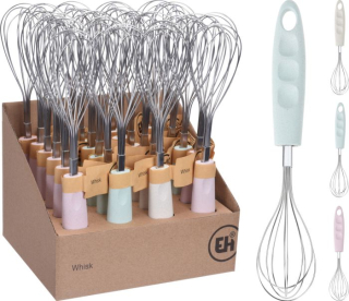 Metla 23,5cm šlehací, nerezová/plast, mix barev