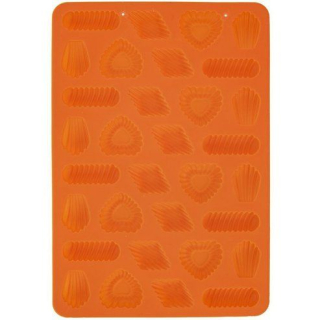 Forma na 32ks PRACNY mix tvarů, oranžová, 31x21cm, silikon
