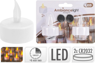 Svíčka 2ks LED čajová s časovačem