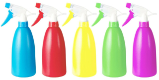 Rozprašovač 0,48l, transparentní, mix barev, plast