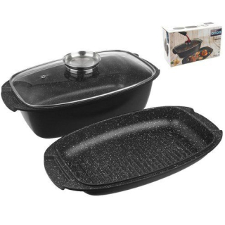 Pekáč 39x22x15cm, GRANDE Aroma, indukce, poklice sklo