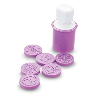 Razítko na těsto, 6 vzorů, plast