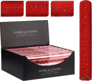 Látka DECO ROLL 30x500cm, červená, vánoční