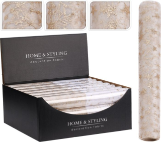 Látka DECO ROLL 30x500cm, zlatá, vánoční