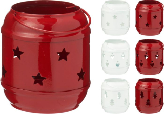 Svícen-lucerna 8,5cm, kovová, mix druhů