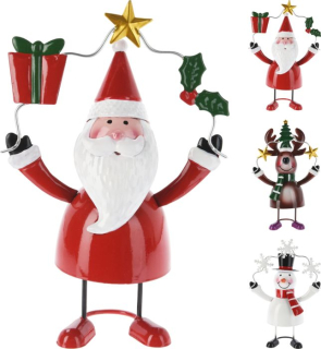 Figurka VÁNOČNÍ 18cm, různé druhy, kov