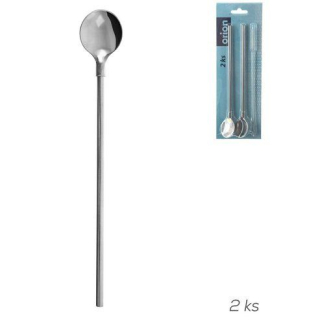 Brčko-lžíce d 3mm, 22cm, 2ks koktejlová, čistič, NR