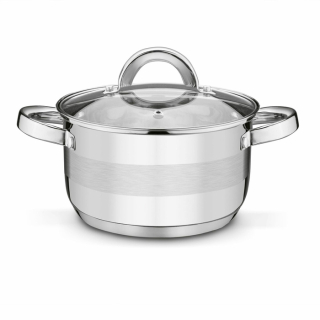 Hrnec d18cm+PO sklo, ( 2,0l) ROGER, indukce, NR
