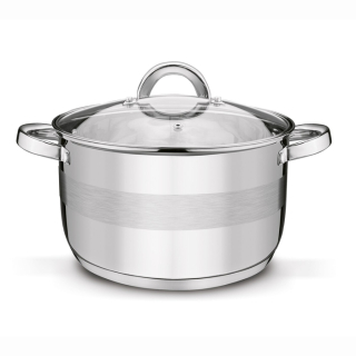Hrnec d24cm+PO sklo, ( 5,0l) ROGER, indukce, NR
