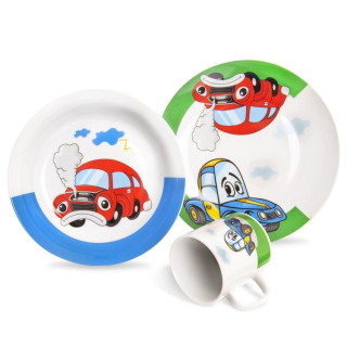 Soupr. 3díl. AUTO, děts.jídel. porcelán