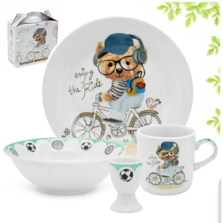 Soupr. 4díl. MEDVÍDEK,děts.jídel., porcelán, DB
