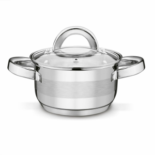 Hrnec d14cm+PO sklo, ( 1,0l) ROGER, indukce, NR