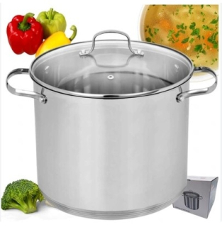 Hrnec d36x25cm (25,0l) + skleněná poklice, GASTRO PROSTY, indukce, NR