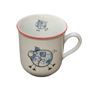 Hrnek 160ml DĚTSKÝ-PRASE MODRÉ, čes.porcelán