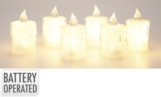 Svíčka LED 8cm, průhledná, plast