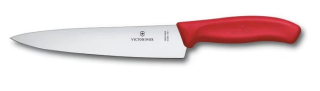 Nůž 19cm šéfkuchařský rovný, červený, blistr, VICTORINOX