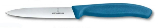 Nůž 10cm loupací, rovný, špičatý MODRÝ, VICTORINOX