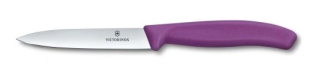 Nůž 10cm loupací, rovný, špičatý FIALOVÝ, VICTORINOX