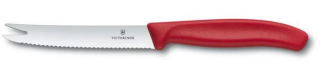 Nůž 11cm na sýr, klobásy SWISS Classic, červený