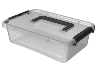 Box  3,10l SIMPLE-1313, 29x20x8cm,rukojeť,transp.plast