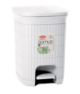 Koš odp.20l pedál.bílý DOMUS, 31x27x38cm, plast