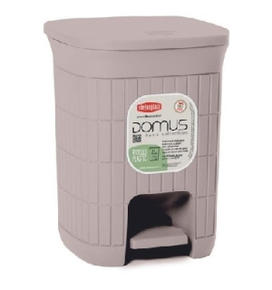 Koš odp. 6l pedál.šedý DOMUS, 20,5x20,5x28cm, plast