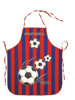 Zástěra FOTBAL-Góól J501 červeno-modrá, dětská 73x60cm
