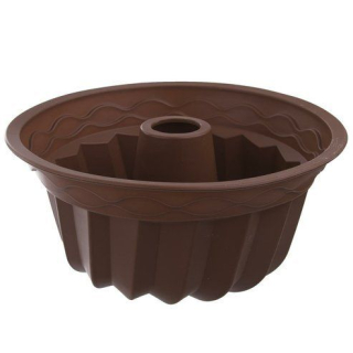 Bábovka d23,5cm hnědá, silikon