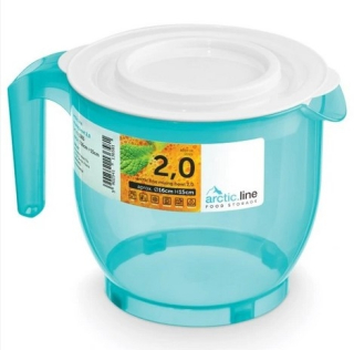 Mísa 2,0l šlehací s výlevkou, víko, plast