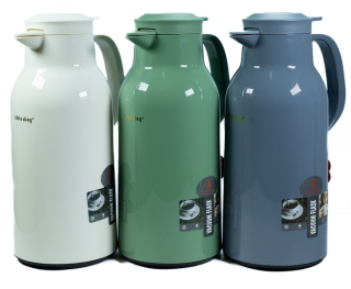 Termokonvice 1,9l, 3BARVY, sklo/kov