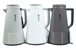 Termokonvice 1,0l, 3BARVY, kónická, (MJ-100-1), plast/sklo