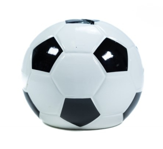 Pokladnička MÍČ FOTBALOVÝ, d11cm, keramika