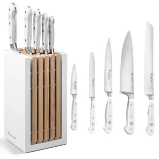 Blok na 5nožů s 5 noži ( 9, 14, 16, 17 Santoku, 20)