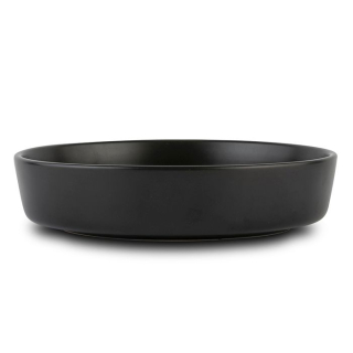 Talíř d21,5cm hluboký, SOHO, v.5cm, černá keramika