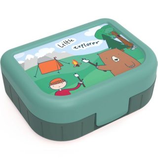 Box 1,00l, svačina, zel. MEMORY KIDS, IML, 17x13x6cm, plast