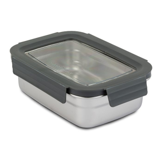 Dóza 0,90l MISTY 19,3x14x 6,3cm, patent., NR/víko okénko, plast