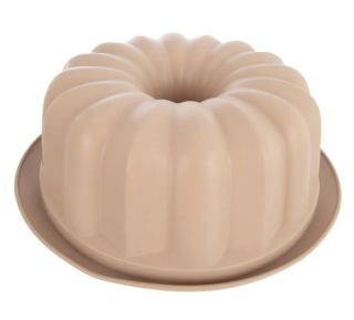 Bábovka d26x9,5cm béžová, silikon