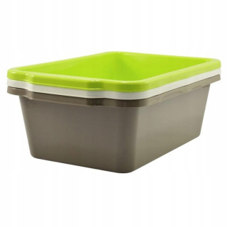 Hranatý dřez 25 l, 57,8 × 37,8 cm, pevný plast, mix barev