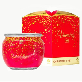 Vonná svíčka Vánoční čas 90 g, sklo