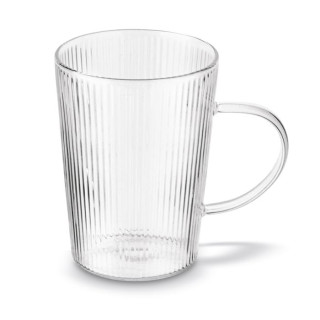 Hrnek HANA 440 ml s dekorem pásků, varné sklo