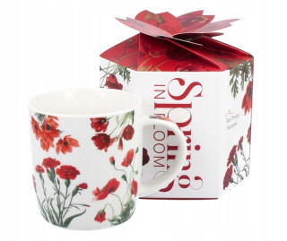 Porcelánový hrnek SPRING červené květy 400 ml