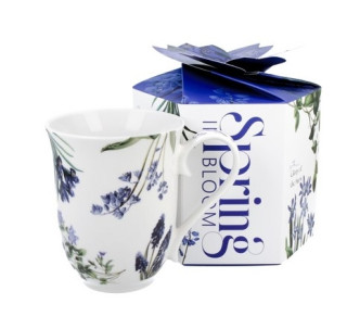 Porcelánový hrnek SPRING modré květy 460 ml