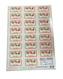 Samolepicí etikety MARMELÁDA, sada 23 ks