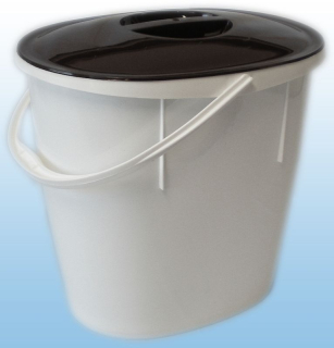 Vědro oválné s víkem 12L, plastové