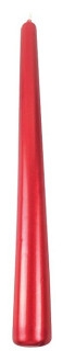 Kónická svíčka bordó 22 × 240 mm, lakovaná