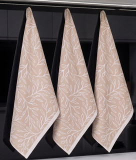 Utěrky SAHARA Beige 70 × 50 cm, sada 3 ks