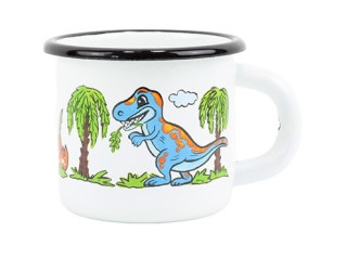 Smaltovaný hrnek DINO 0,25 l, bílý